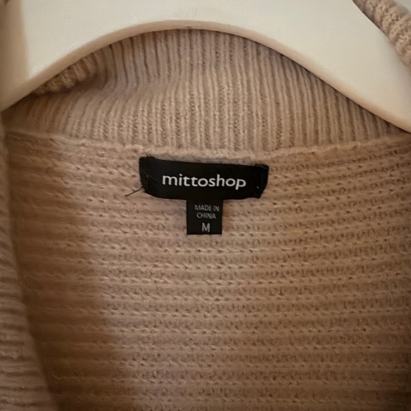 Tan Ribbed collared Sweater - Picture 2 of 4